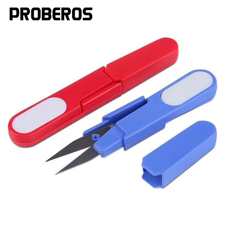 U-shaped Mini Scissors for Fishing Sewing Scissors Cap Nippers Fish Use Scissors Fishing Line Cutter Tools Fishing Accessories