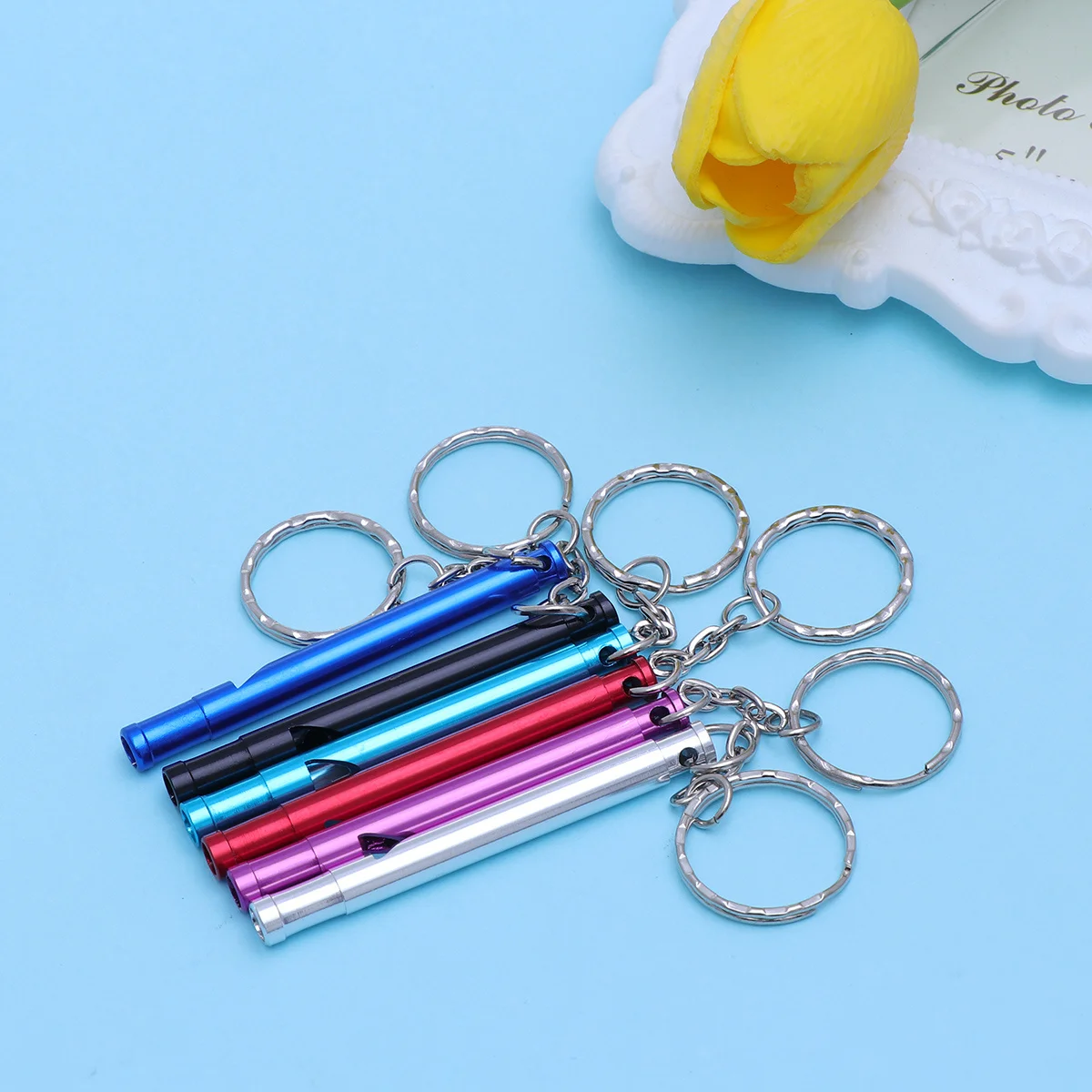 6 Stück kompakte Outdoor-Überlebenspfeife, starke laute Tonpfeife für Notfallsituationen, Sportveranstaltungen, Schiedsrichterausrüstung, alles