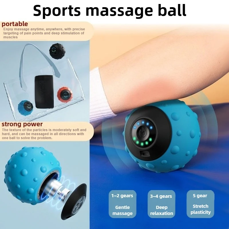 

Particle texture yoga vibration massage ball, shoulder, neck, back, sole, all-round muscle relaxation, electric fascia ball