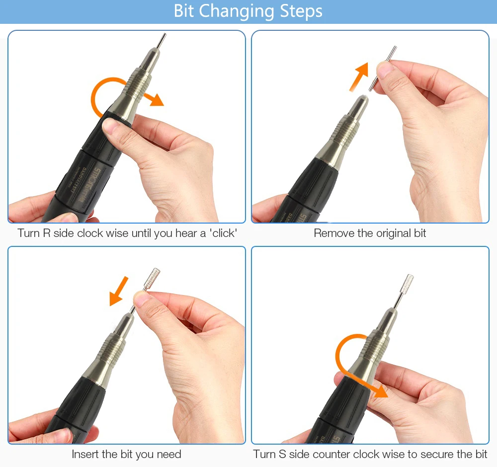 Uchwyt wiertarki do paznokci rękojeść szczotka uchwyt pióra elektryczny mikro uchwyt silnika do maszyny do lakieru do paznokci narzędzia do wyrobu biżuterii 102