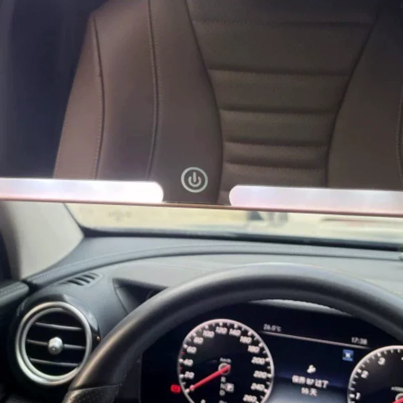 Led Makeup Mirror On Car Sun Visor Rechargeable Vanity Mirror Adjustable Brightness Vanity Mirror