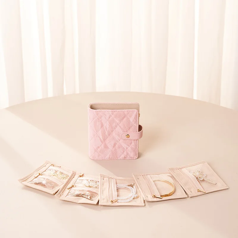 Portable Book Style Storage Bag 2025 New Small Travel French Jewelry Accessories Storage Book Holiday Gifts for Ladies