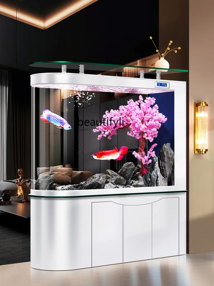 

Entry door porch partition screen, fish tank living room, bottom filter medium and large household aquarium