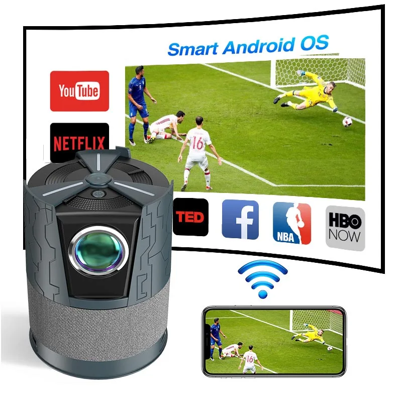 

2022 New Arrivals 4K USB Multimedia Projector Cinema Theater Beamer Home Video LCD 3D Wireless