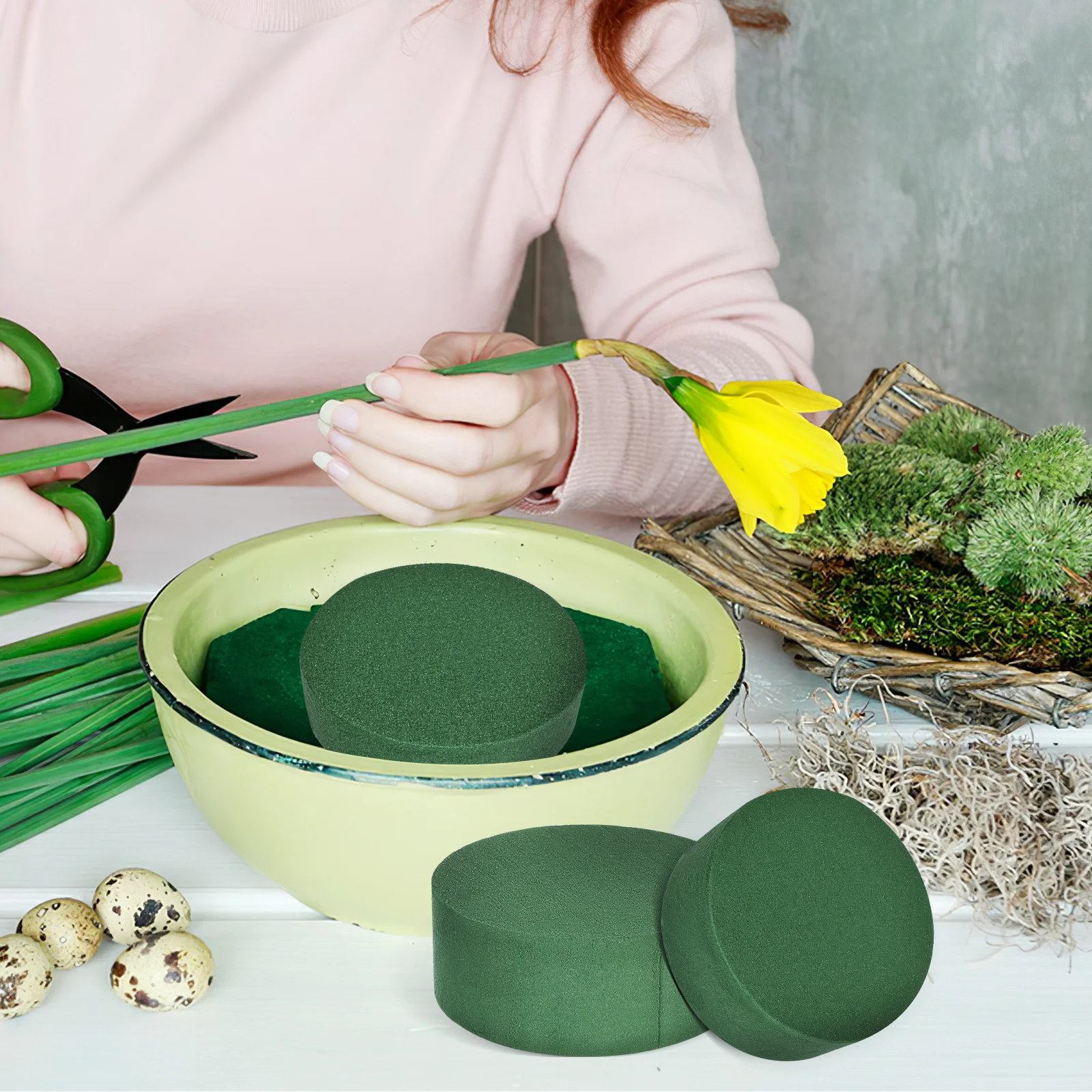 

4Pcs Floral Foam Blocks for Creative Designs Suitable for Weddings Parties and Home Decoration Projects Craft Foam