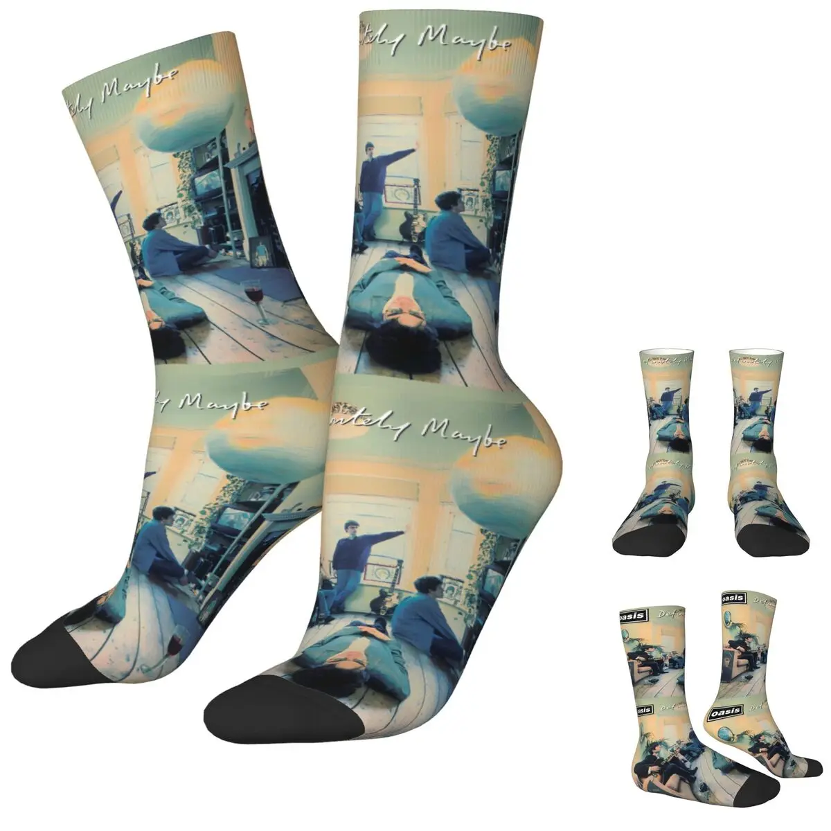 

Новые мужские носки Definitely Maybe Artwork, рок-группа, альбомы, носки O-Oasis, скейтборд, женские носки, весна-лето, осень-зима