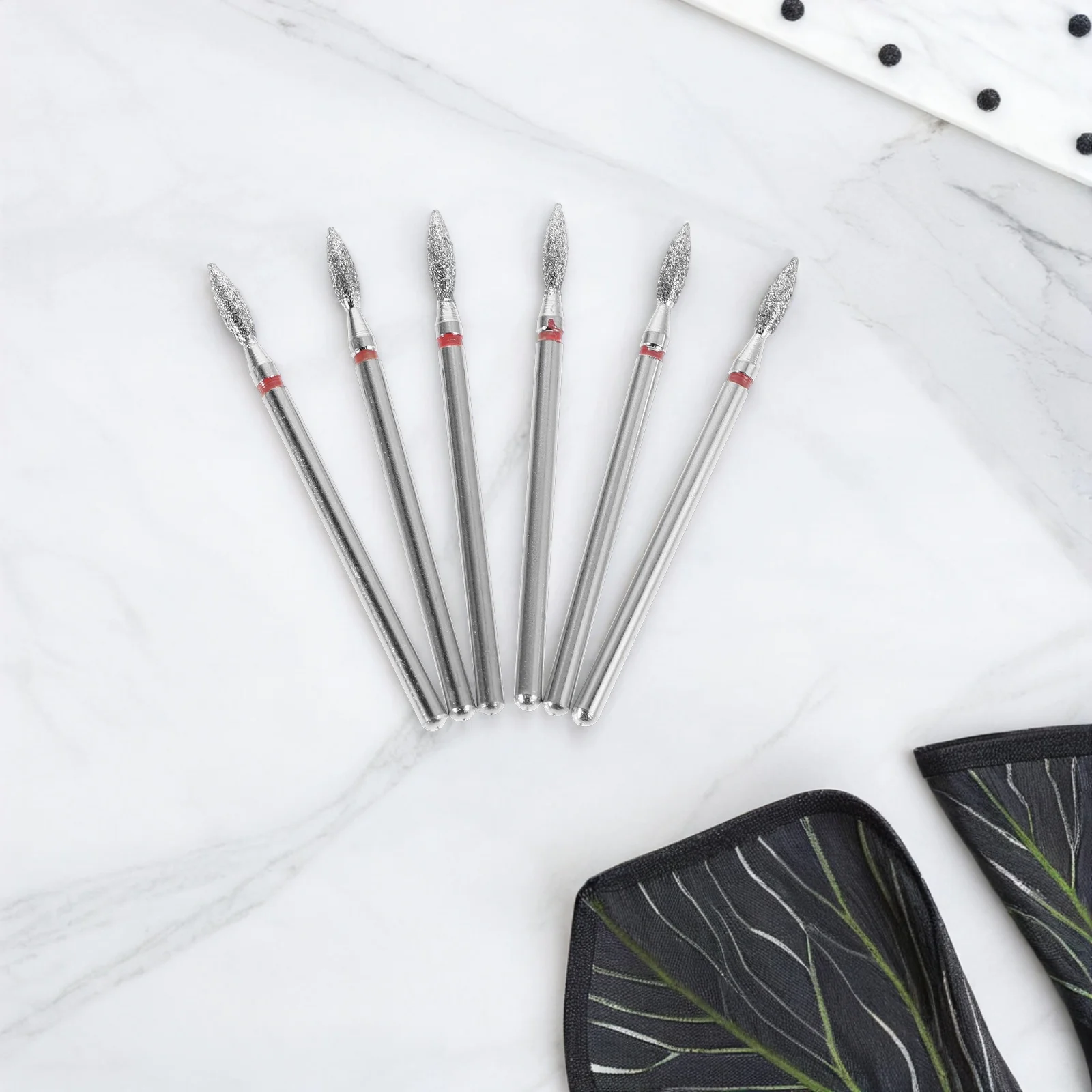 Brocas para uñas de acero profesional, cabezales de molienda para eliminación de cutículas, accesorios de herramientas de manicura, juego de cuidado de uñas, 6 uds.