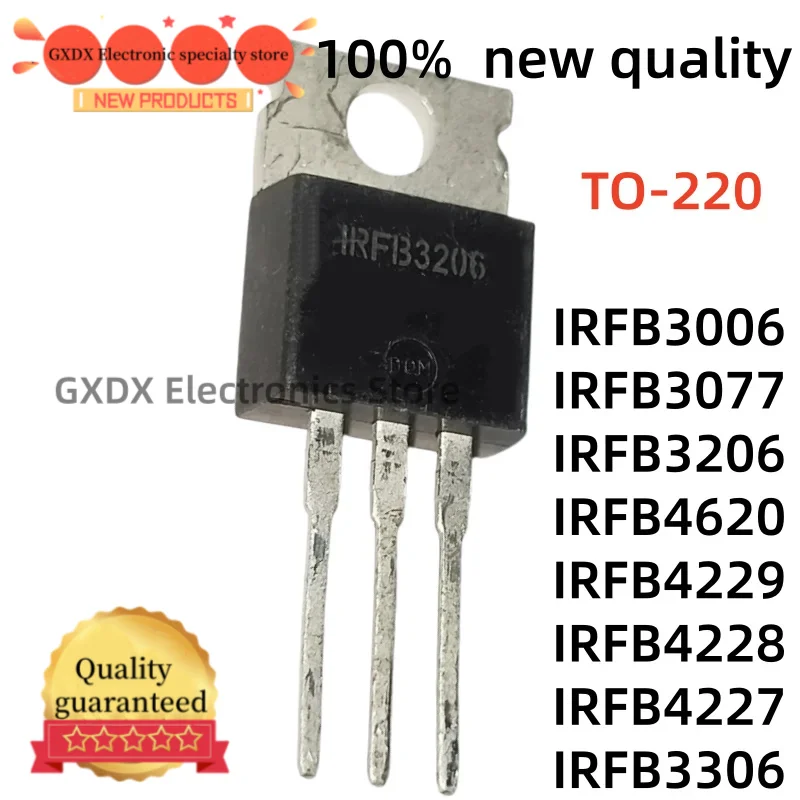 10-20Uds 100% nuevo IRFB4228 IRFB4229 IRFB4620 IRFB3006 IRFB3077 IRFB3206 IRFB3306 IRFB4227 TO-220 MOS Best Quality In Stock