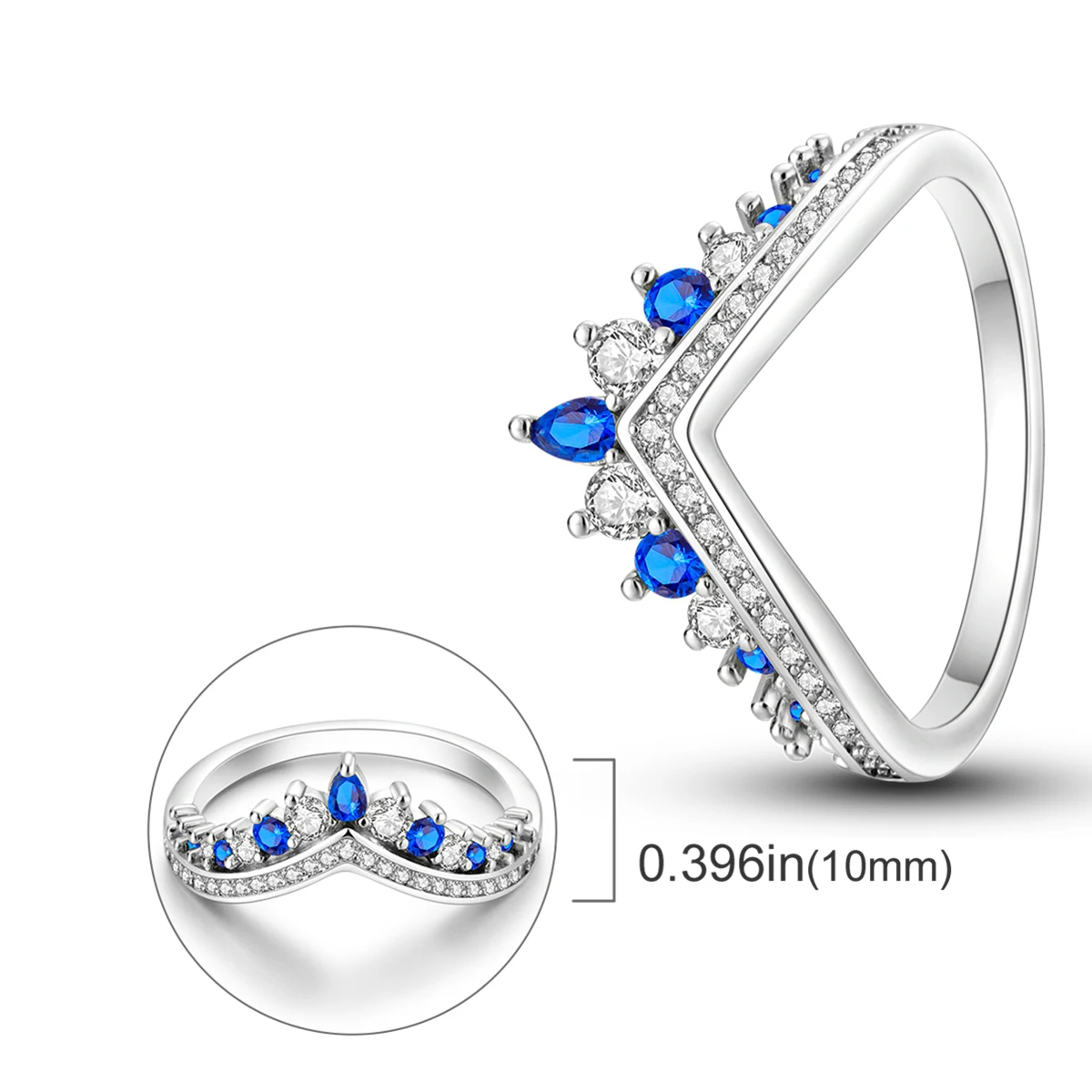 Women's 925 Sterling Silver Stackable Flower Ring, Engagement