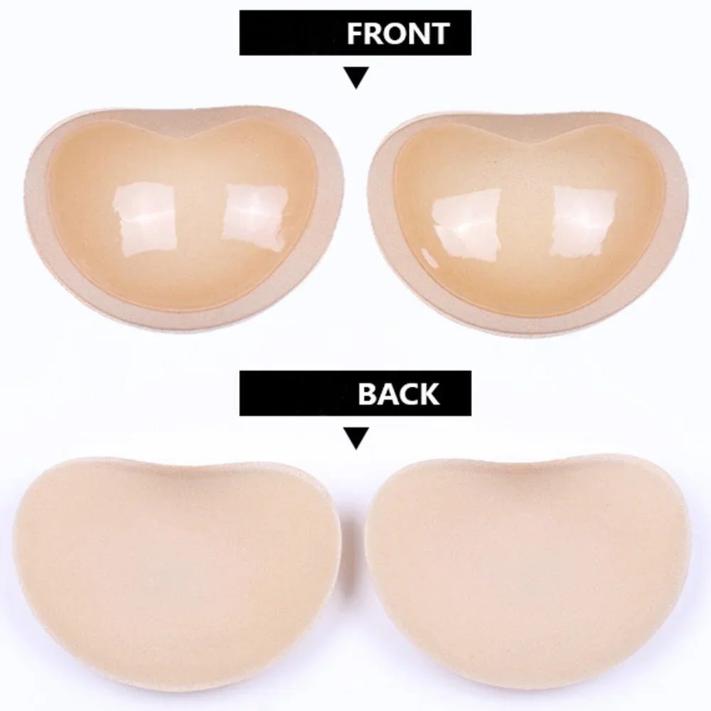 1Pair Sticky Bra Thicker Sponge Bra Pads Breast Push Up Enhancer Removeable Adding Inserts Cups Invisible Lift Up Bra for Women