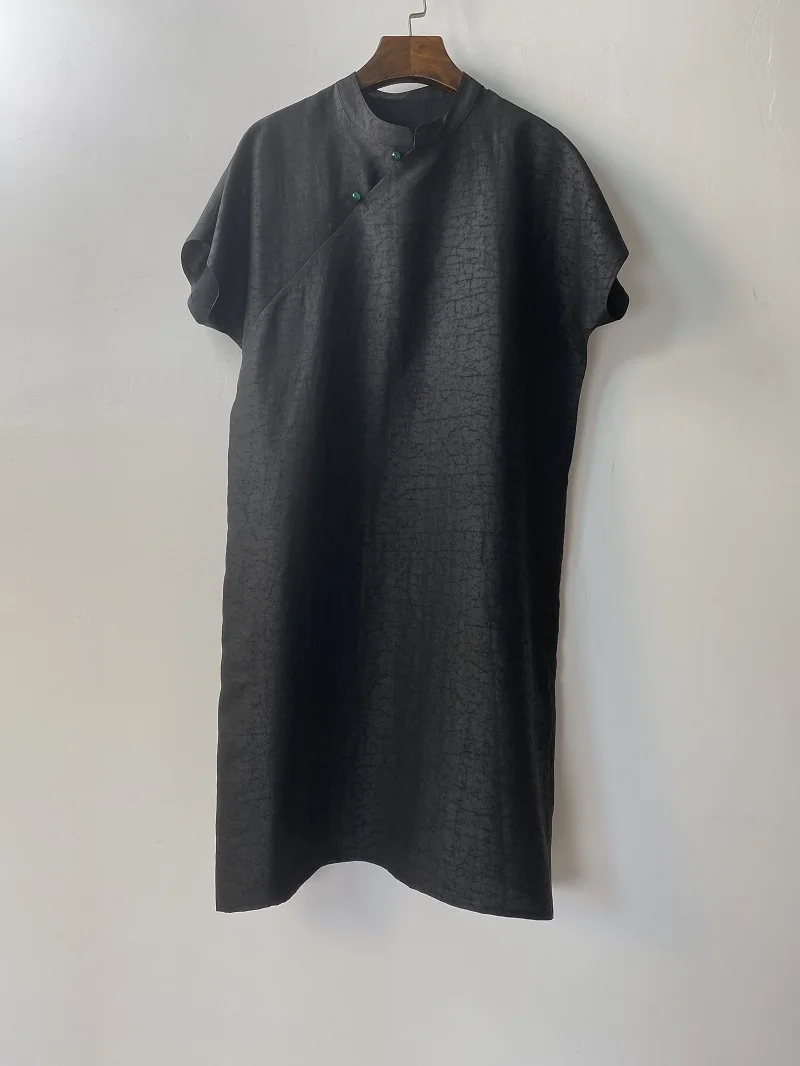 

New Women's Autumn Fashion Elegant and Simple O Neck Button Long Dress