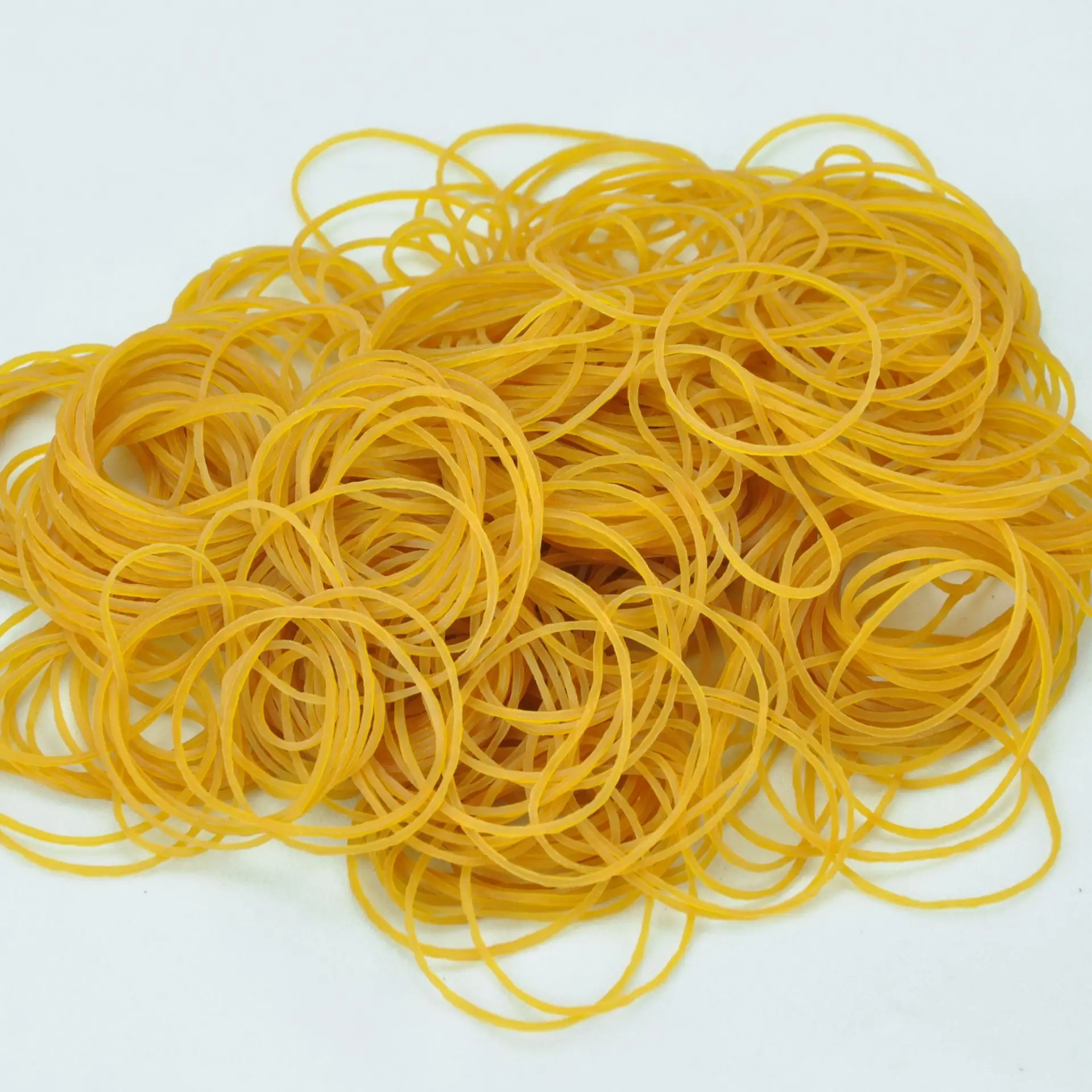 High elastic yellow rubber band - set of 100/300/666 pieces, with a diameter of 38 millimeters, durable natural rubber, suitable