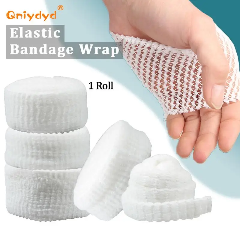 2M/Roll Elastic Net Wound Dressing Bandage Stretchable Medical Nursing Emergency Aid Gauze for Head Elbow Ankle Knee Injuries