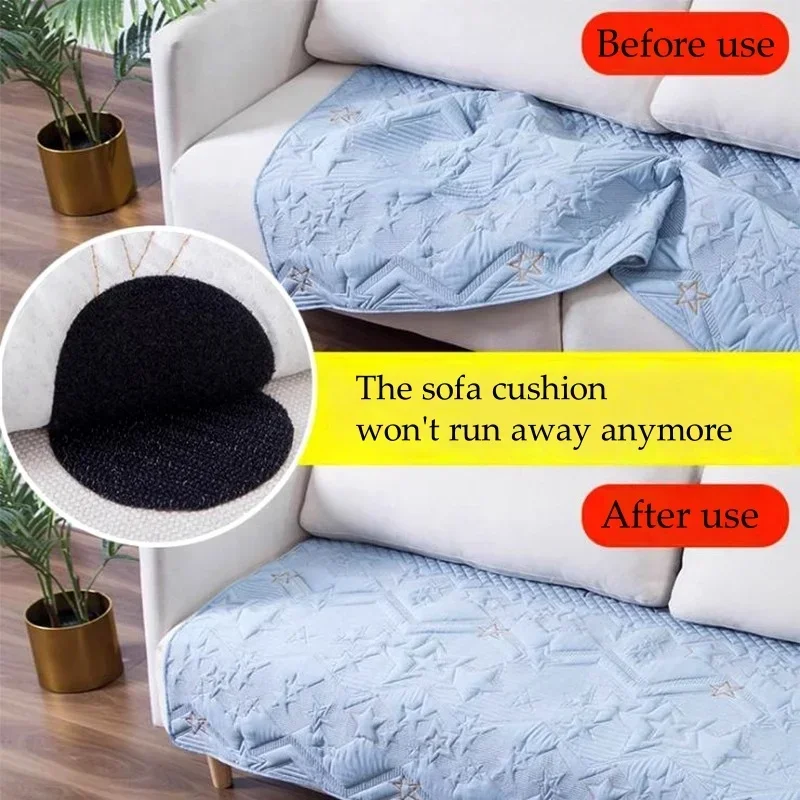 5pcs Sofa Stickers Sofa Cushions Anti Shedding Magic Tape Strong Double-sided Adhesive Back Self-adhesive Fixing Tape - Detail 1