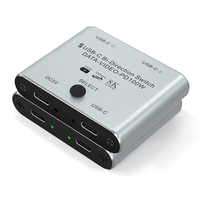 8K USB C Switch Splitter for 2 Computers Bi-Directional Type C KVM Switch 1 in 2 Out/2 in 1 Out Video Transfer 100W 10Gbps Data