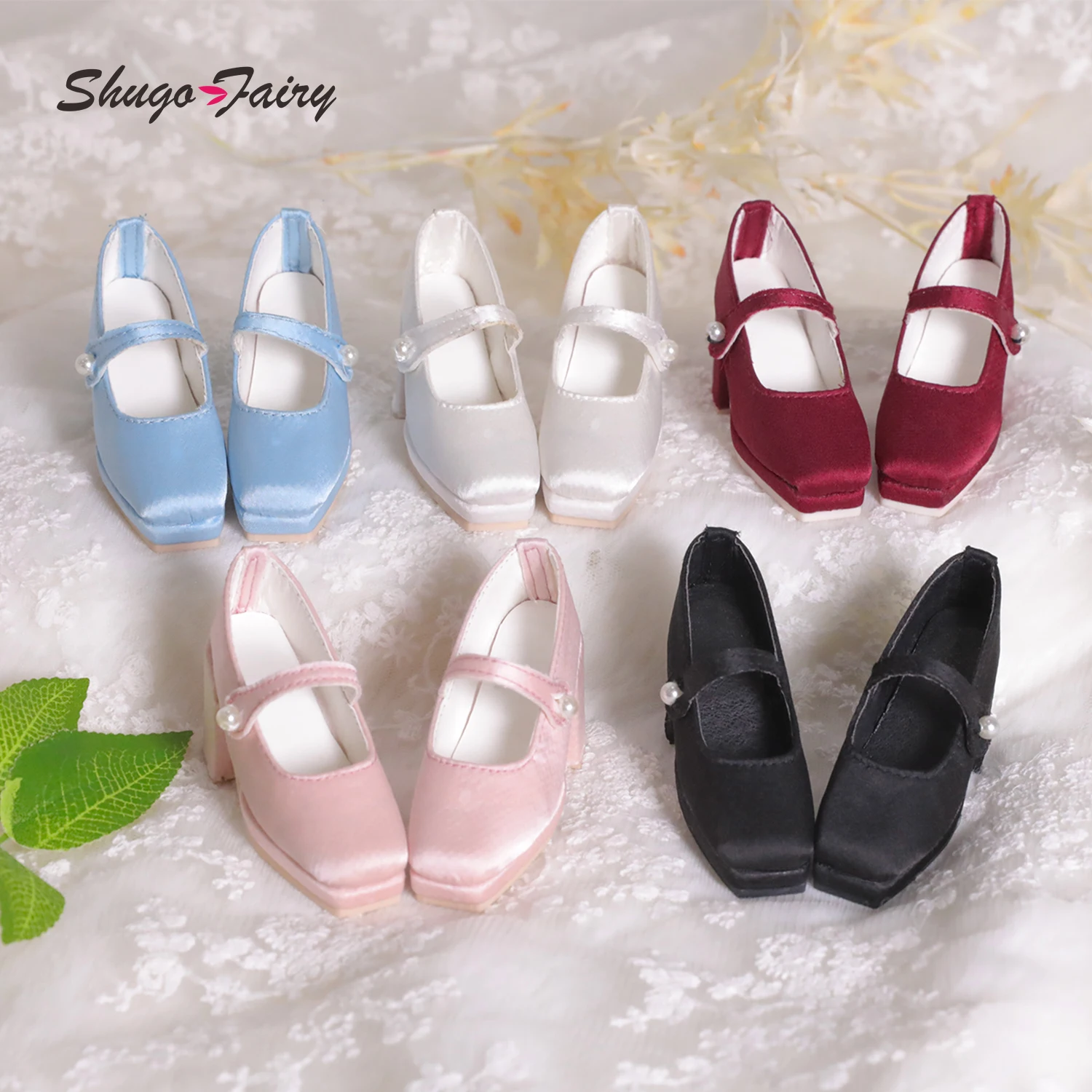 

1/3 BJD Shoes for SD16 SDGR Body High Heel Chunky Heel Square Toe Doll Shoes WX3-407 Fashion Doll Accessories