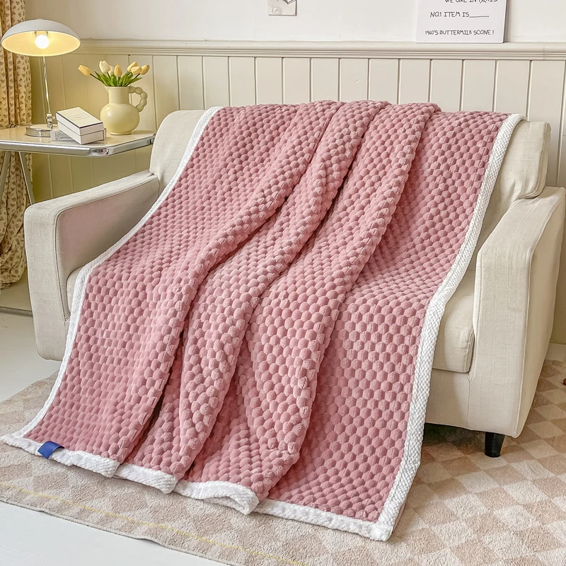 بطانية سميكة من الصوف للسرير أو الأريكة ، بطانية ناعمة من القطيفة ، مفردة أو ملكة ، سوبر كينج