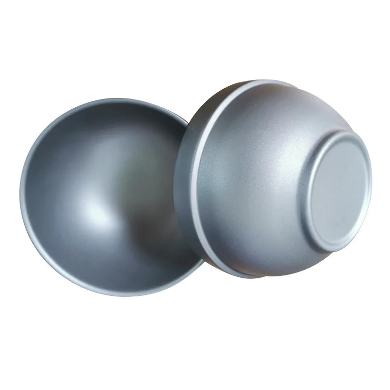 

8719 Store Pure Titanium Double Bowl Outdoor Easy To Clean Cooking Bowl Metal Multifunction Portable 500ml Couple Tableware