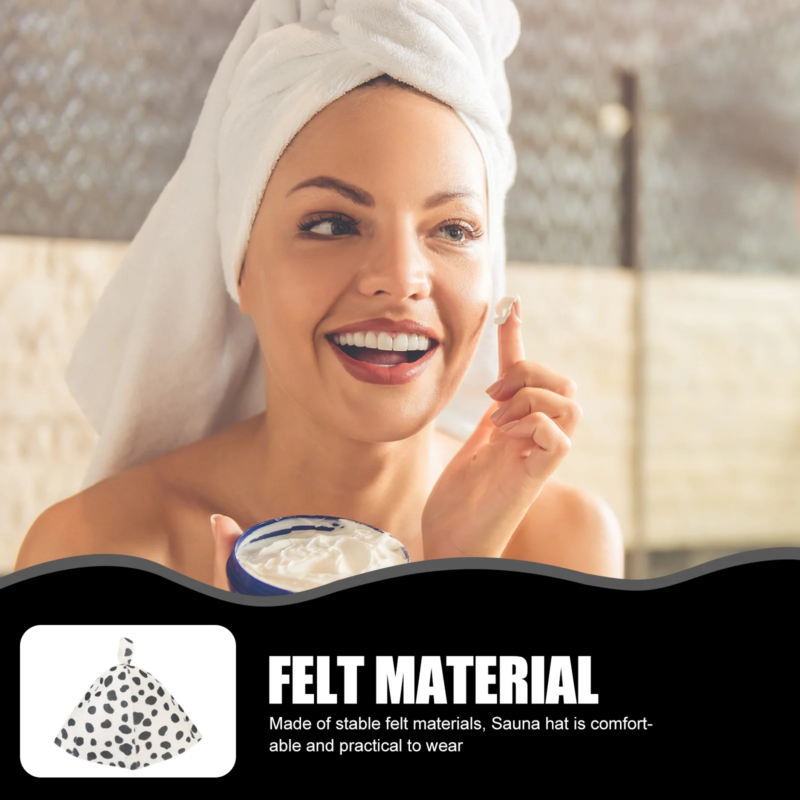 

Felt Sauna Hat Comfortable Breathable Water Absorption Portable Supple Sauna Hat for Men Women Shower Accessories for Shower