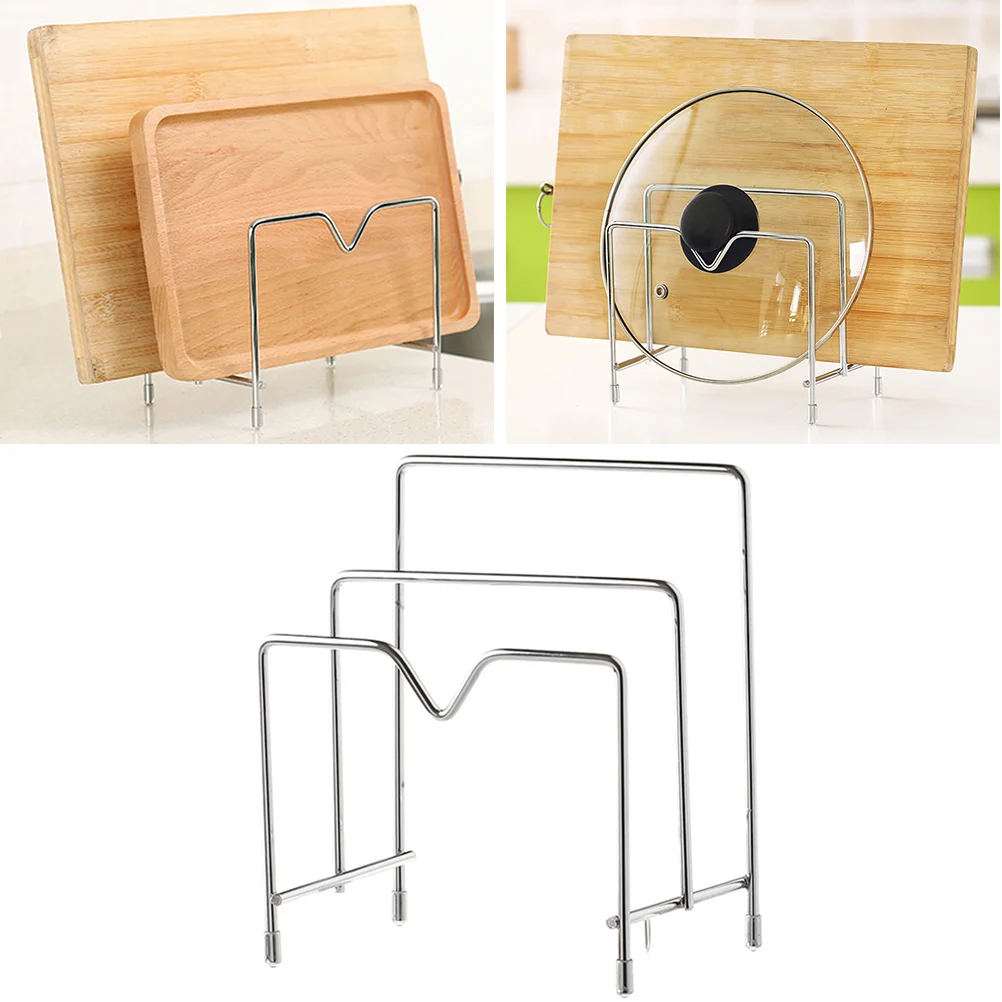 

Tableware Rack Kitchen Appliances Cookware Stainless Steel Pot Lid Holder Cutting Board