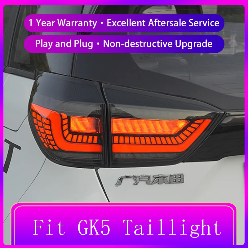 Car Taillight Styling FOR Honda Fit GK5 2021-2023 Tail Light DRL Rear Lamp Upgrade LED A Pair of Auto Tool Dynamic Accessories