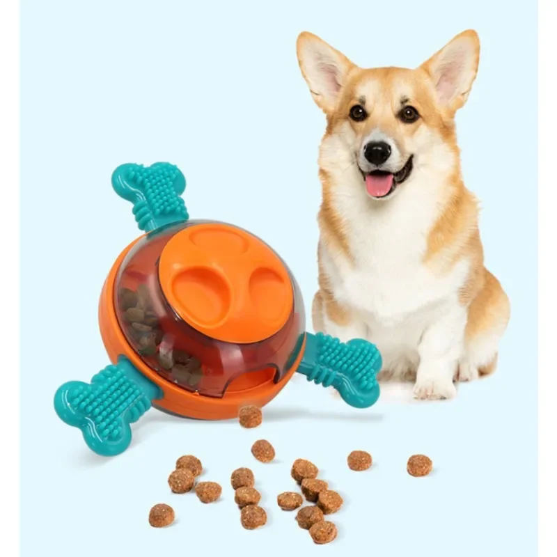 Pet swing leakage toy dog grinding teeth cleaning ball puzzle bite-resistant pet leakage tumbler toy