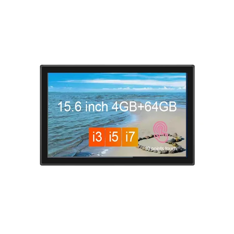 Industrial Touch Monitor Panel PC 15.6 Inch Industrial Touch Screen Monitor with Win 10 OS