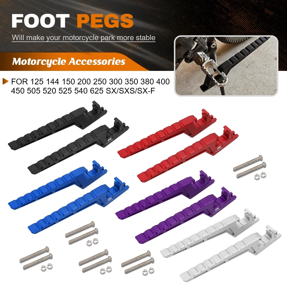 

Extended Footpegs Motocross Bike Accessories For 125 144 150 200 250 300 350 380 400 450 505 520 525 540 625 SX/SXS/SX-F