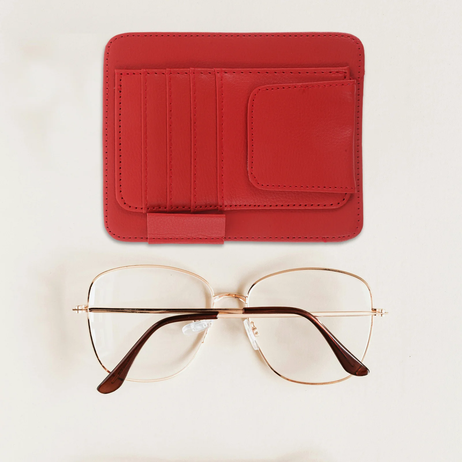 

Car Visor Organizer Sunglass Holder Multifunctional Eyeglass Clip Sun Visor Storage for Cards Tickets Auto Interior Accessories