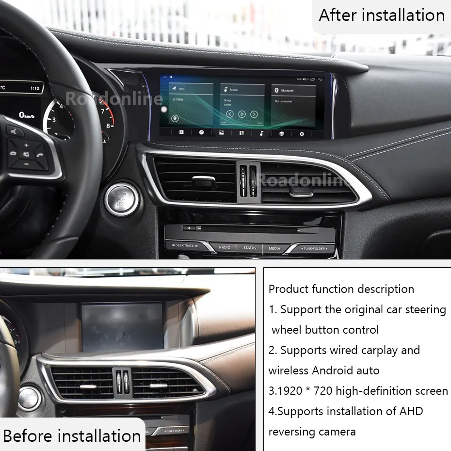 Android audio For Infiniti QX30 2015-2018 Android 12 12.3inch 8+256 Car Multimedia Player car intelligent systems