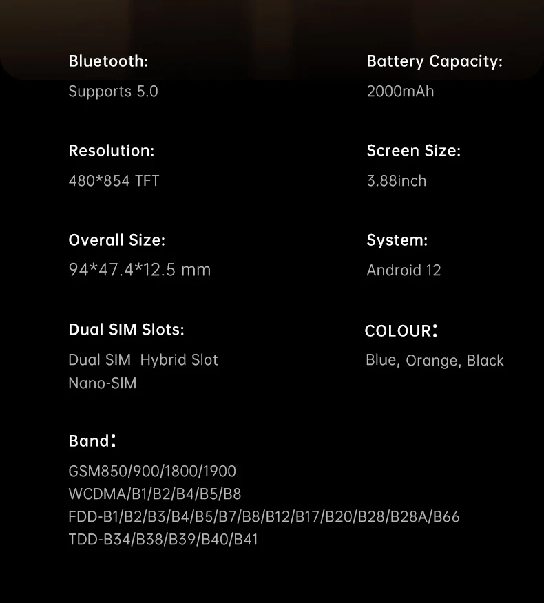 SOYES New XS19 Pro Mini Smartphone 3.88in 2GB RAM 16GB ROM Dual SIM Standby 2000mAh 4G LTE 8-core Android 12 Small Phone