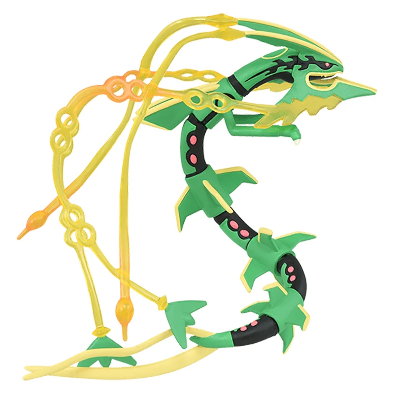 Takara tomy pokemon rayquaza modelo anime periférico dos desenhos animados brinquedos coleção de presente de aniversário das crianças ornamentos figuras da moda