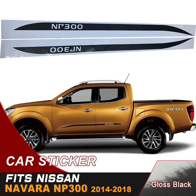 

car decals 2 Pcs side stripe graphic Vinyl sticker accessiores for NAVARA NP300 2015 2016