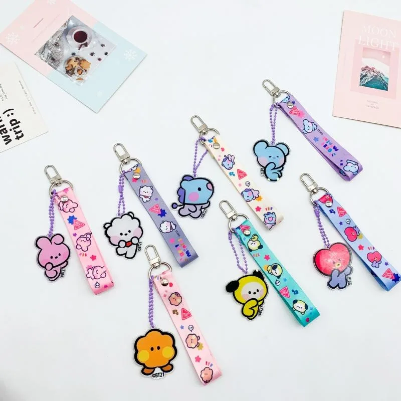 

Tata Cooky Shooky RJ Koya Mang милый мультяшный брелок мини-игрушки в стиле аниме акриловый брелок для ключей