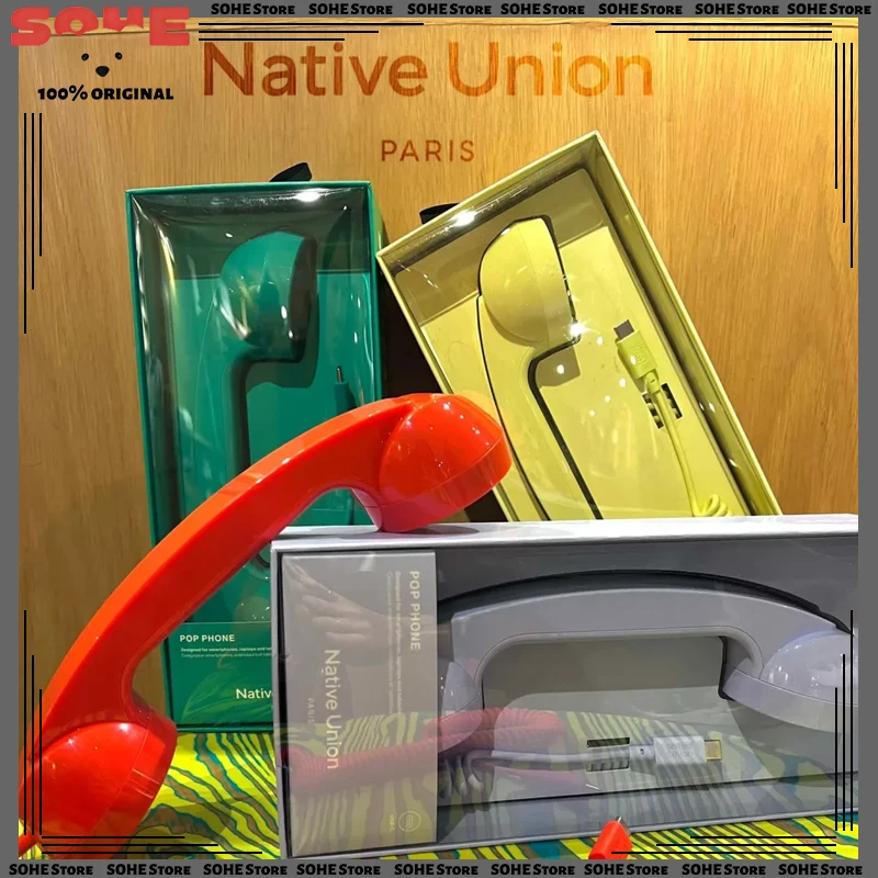 

Native Union Fashion retro telephone handset Cute and fun For iPhone 17/16/15 adjustable volume Plug and play USB-C interface