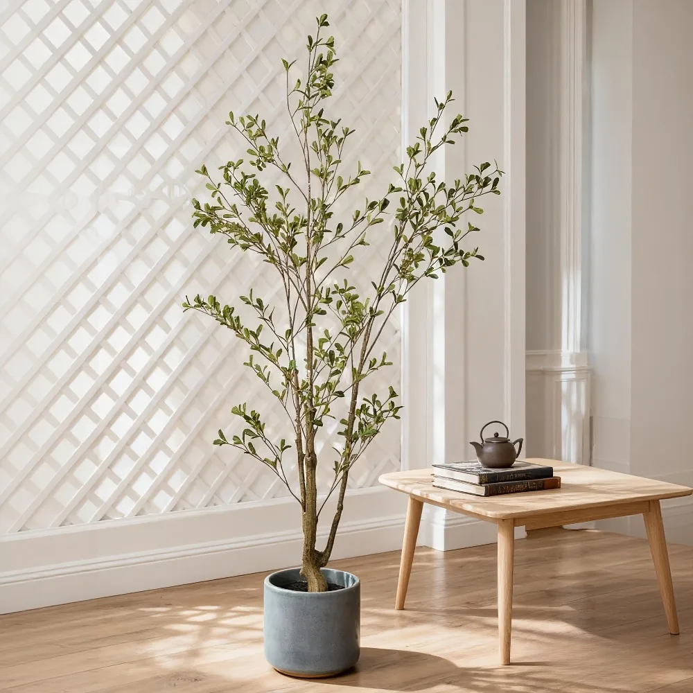 

5FT Artificial Olive Tree That Resists Dust, Perfect for Indoor Use in Foyers, And Outdoor Spaces Like Yards And Terraces.