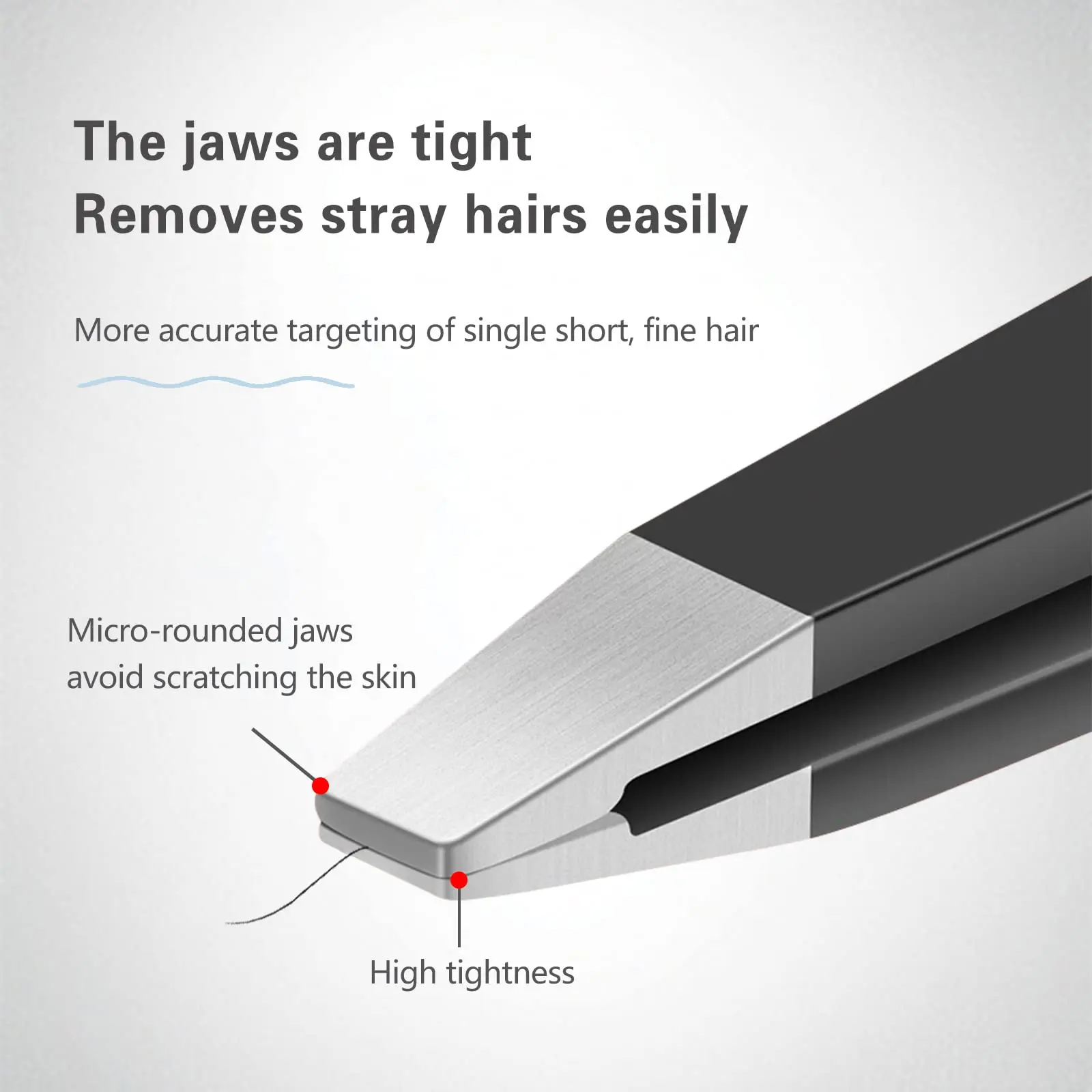 Conjunto de pinças, pinças de sobrancelha de aço inoxidável de alta precisão para pêlos faciais, cabelo crescente interno e kit removedor de lascas, sui