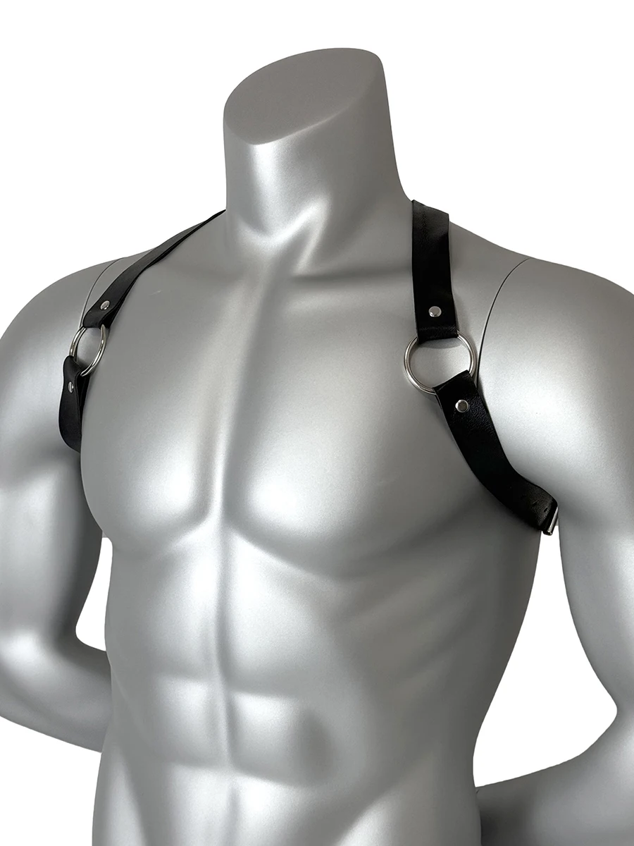 بو الجلود يسخر الحمالات للرجال أزياء الرجال الحمالة حزام لربط الحيوانات الهذيان زي تسخير الرجال مثير الملحقات #5