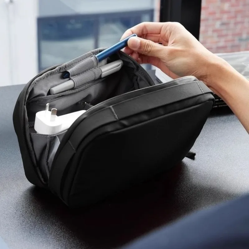 

Digital Tech Organizer Pouch with Detachable Inner Double Layer Cable Storage Bag Electronics Organizer for Charger Earphone Pen