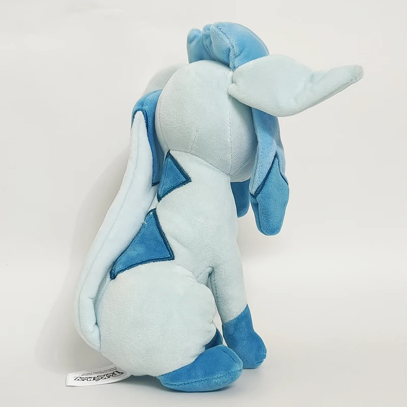 Pokémon Glaceon Plüsch-Evee Evolution-Figur, weiches Stofftier, Spielzeug, Osterkorbfüller, Geschenk für Kinder, Jungen und Mädchen