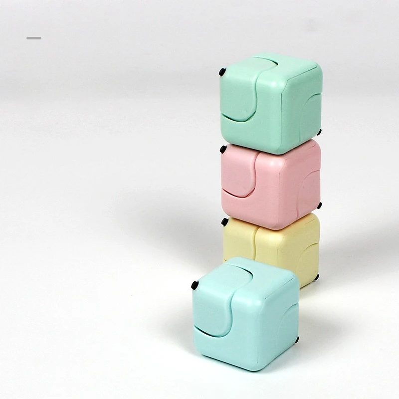 Fidget Cube con Spinner, juguete rompecabezas multifunción para aliviar el estrés para adultos, mini juguete de dedo cuadrado de 6 lados para la ansiedad TDAH