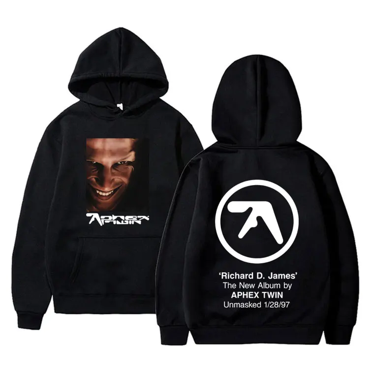 

Aphex Twin Graphic Hoodie Richard D James Album Hooded Sweatshirt Men Women Clothing Casual Hoodies Unisex Fashion Streetwear