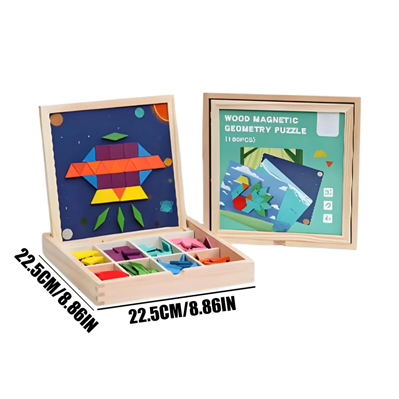 Puzzlespiel aus Holz, magnetisch, interaktiv, STEM, Lernspielzeug, Teaser-Spielzeug, Tangram-Puzzle für Jugendliche, Teenager, Kinder, Schwester, Tochter