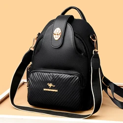 Designer Multifunctional Backpacks Womens Fashion Leather Travel Backpack Large Capacity School Bags For Teenage Girls Sac A Dos