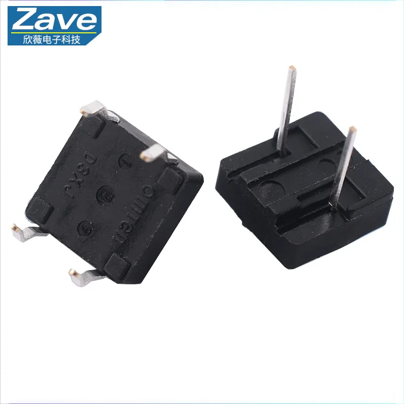 8x8x5 Conductive Silicone Soundless Switch, 8x8x5 Silicone Button, Tactile Switch, Vertical Four-Pin, 4-Pin Through-Hole