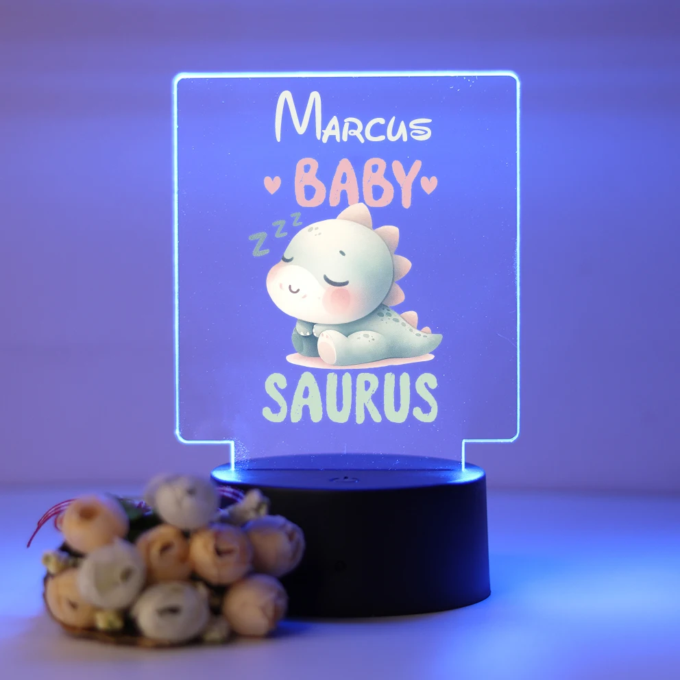 Personalized Custom  Dinosaur Cute  Night Light 3D Illusion Lamp Gift For Kids Decoration Children'S Gift