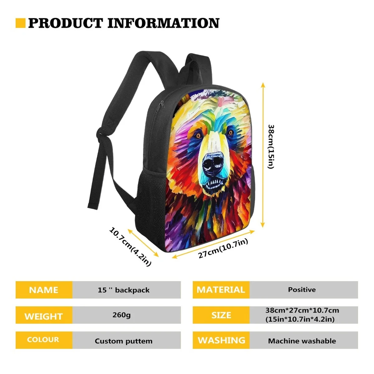 Trendy Cool Bear 3D Print Kids Backpack Girls Boys Bookbag Kids Children Bagpack Teen School Backpack For Student School Gift