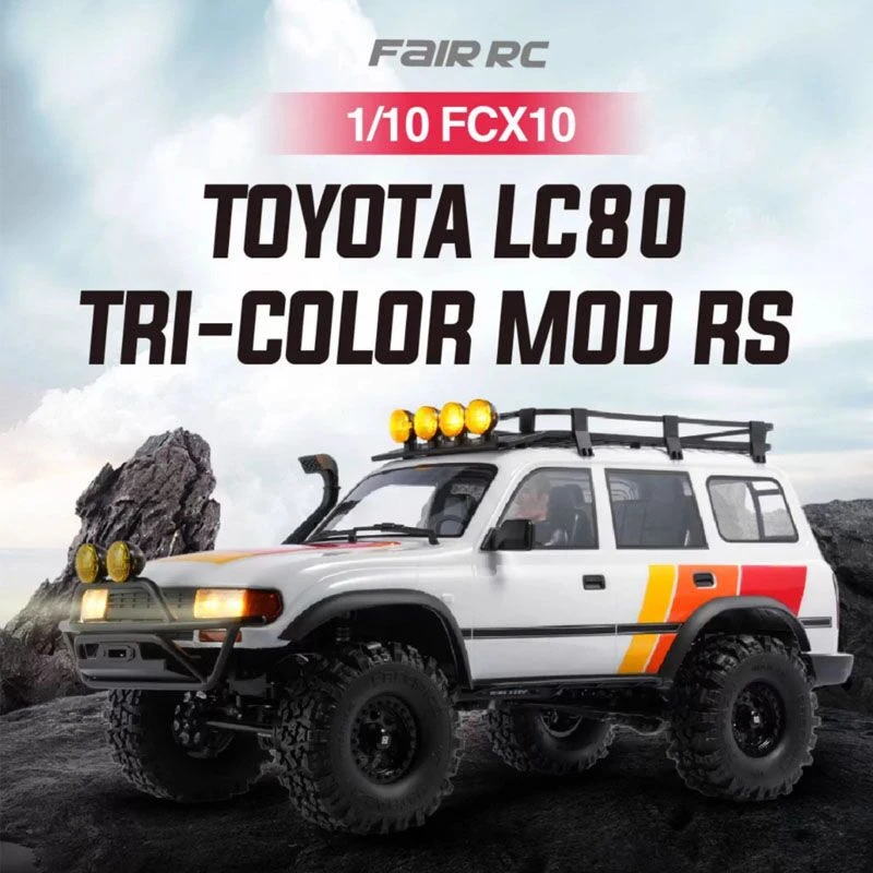 FRC 1/10 نسخة مصقولة LC80 معدلة ثلاثة ألوان RC 4WD محاكاة كهربائية على الطرق الوعرة مركبة 2.4G التحكم عن بعد لعبة للأولاد الكبار