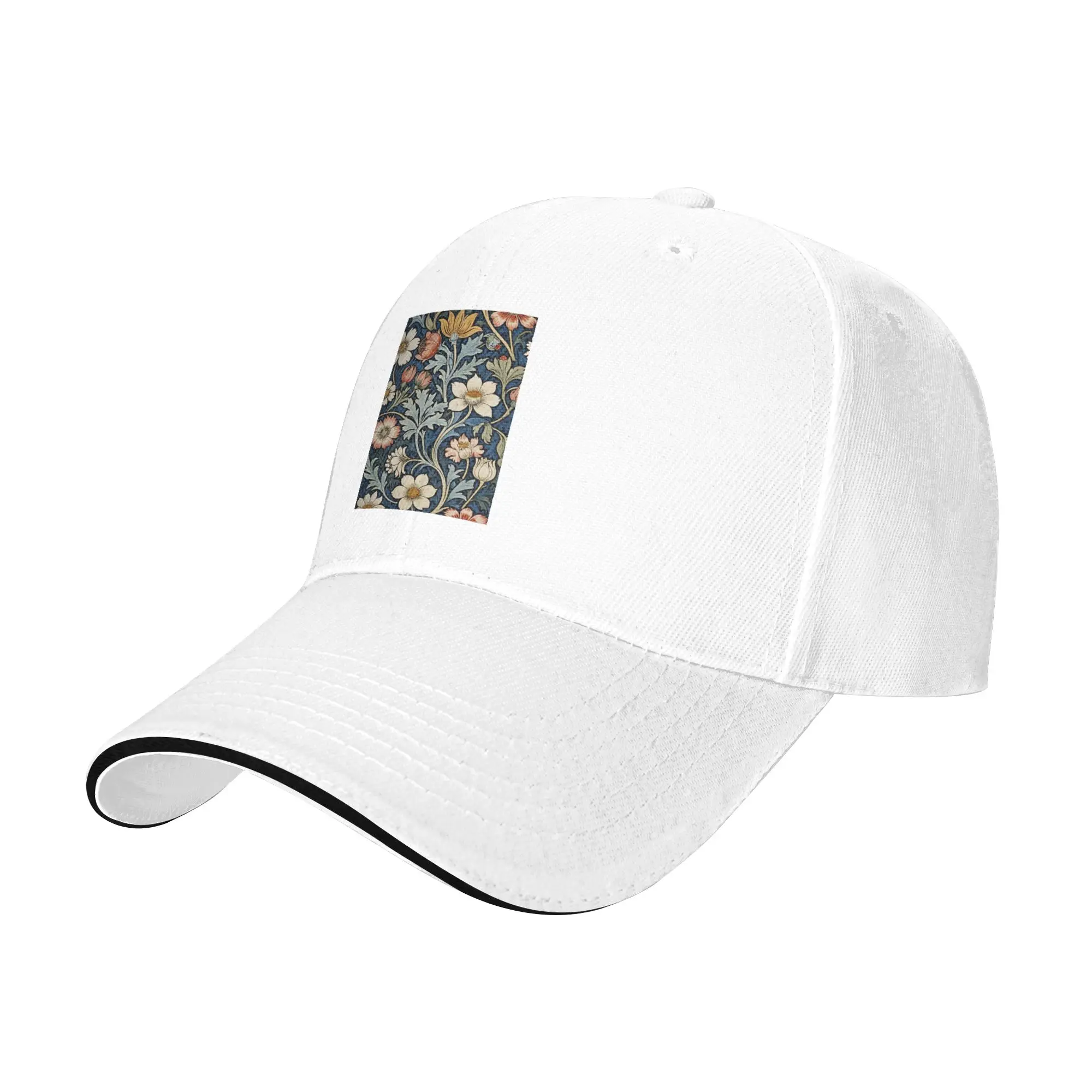 Framed William Morris Botanical Bliss Cap Casual Baseball Caps Adjustable Hat Hip Hop Summer Unisex Baseball Hats Customizable