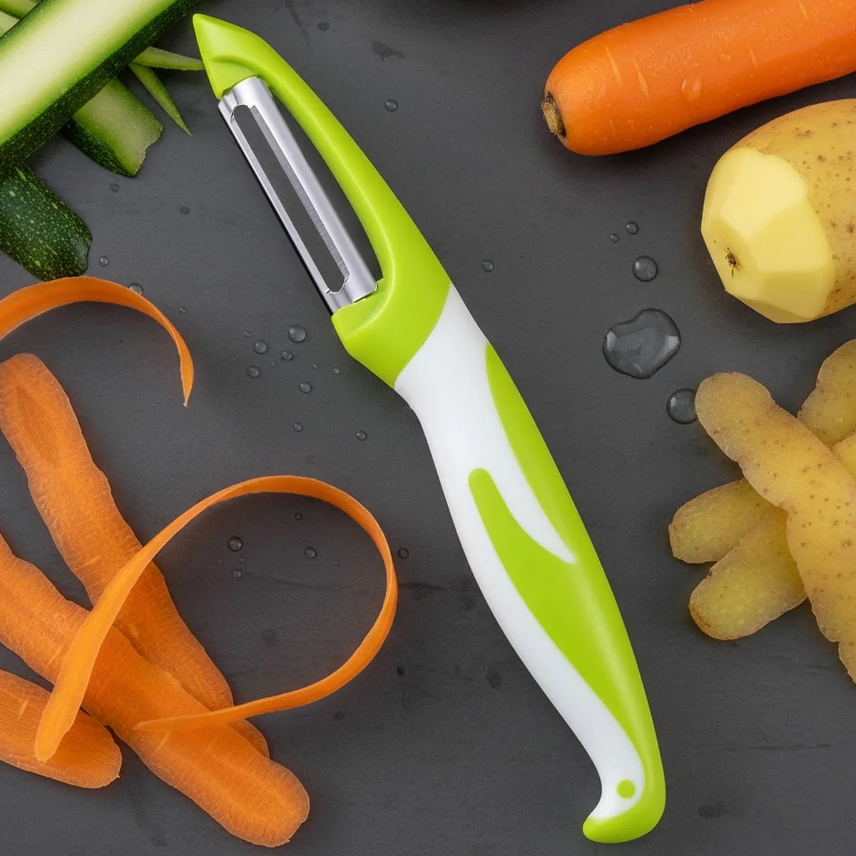 Premium Vegetable Peeler, Ultra Sharp Stainless Steel Blades - Perfect Kitchen Peeler For Veggie, Fruit, Potato, Carrot, Apple